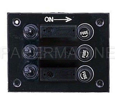 Splashproof Switch Panel – 3 Gang Fused
