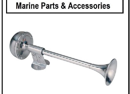 Ongaro Stainless Steel 14″ Shorty Single Trumpet Electric Horn 12V