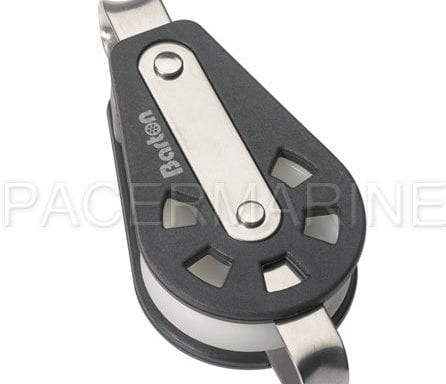Barton Single Fixed Eye Block + Becket 45mm