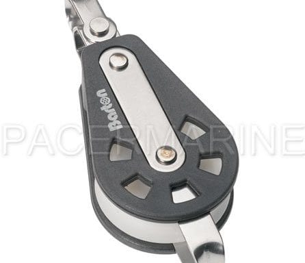 Barton Single Reverse Shackle Block + Becket 45mm