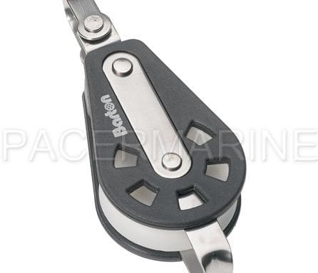 Barton Single Swivel Head Block + Becket 45mm