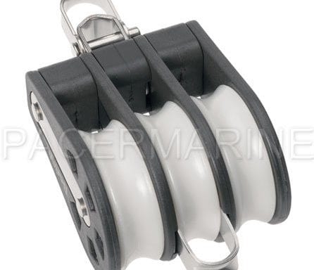 Barton Triple Reverse Shackle Block + Becket 45mm