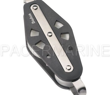 Barton Fixed Eye Fiddle Block + Becket 45mm