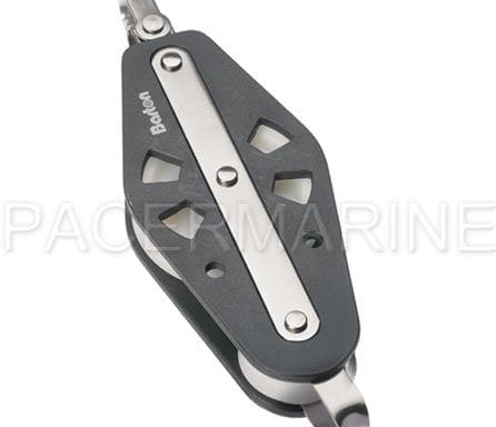 Barton Reverse Shackle Fiddle Block + Becket 45mm