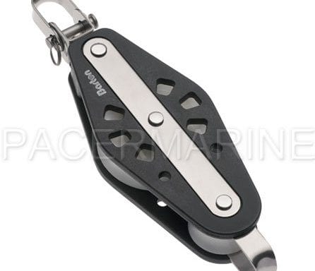 Barton Swivel Head Fiddle Block + Becket 45mm