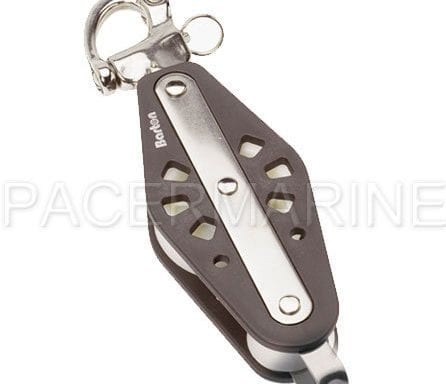 Barton Snap Shackle Fiddle Block + Becket 45mm
