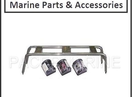 Stainless Steel Radar Arch 1.00m + Nav. Lights