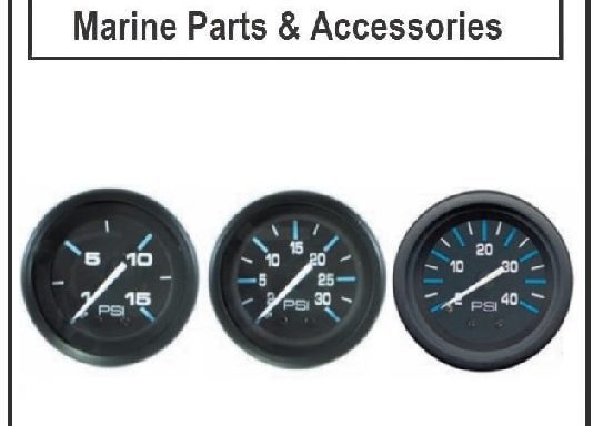 Mercury/ Mariner Genuine Flagship Water Pressure Gauge Black Face