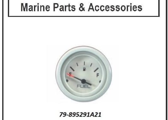 Mercury/ Mariner Genuine Flagship Fuel Gauge. White face and Bezel