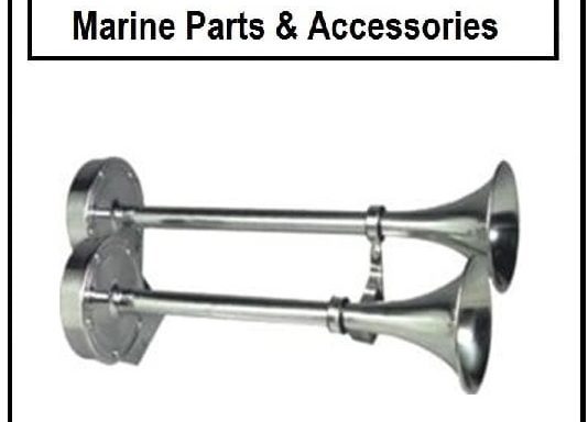 Stainless Steel 18″ Dual Trumpet Electric Horns 12V