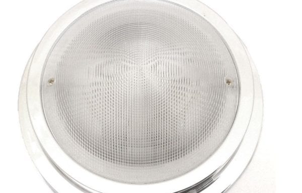 Dome Silver Plastic Cabin Light 150mm