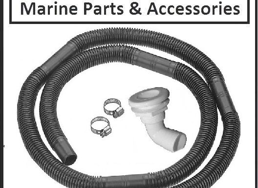 Flexible bilge hose kit 1″ 25MM 90° fitting 5ft thru 10ft
