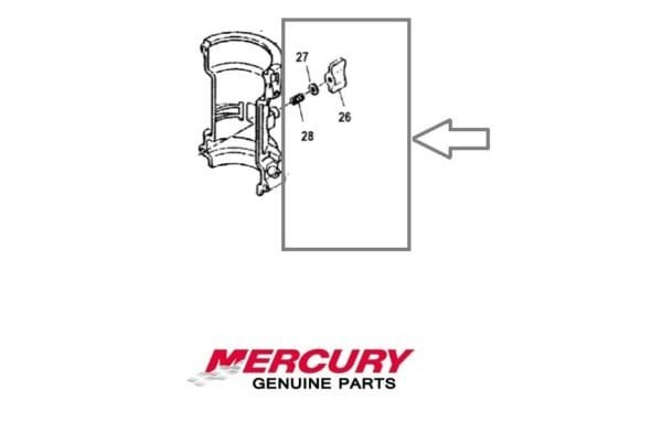 Mercury Mariner 4hp 5hp 6hp Steering Lock Kit 4-stroke