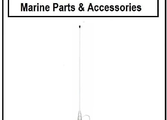 GRP Whip 1m VHF Deck Mount C/W Base