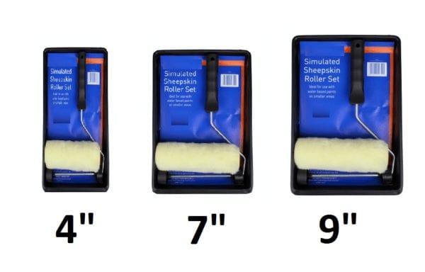 Paint Roller Sets 4″ 7″ 9″ Simulated Sheepskin Sleeve