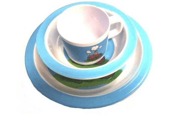 boys Tractor melamine Dinnerware Set