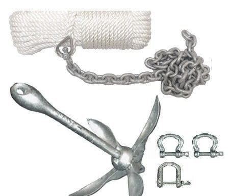 Grapnel Anchor 2.5kg Mooring Anchor kit