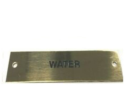 Water Brass Label Plate