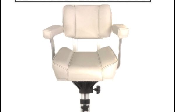 Captain White Boat Helm Seat & Pedestal 355-510mm