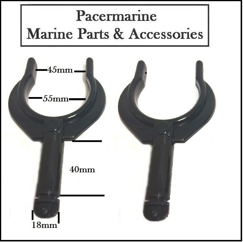 Pair Black Rowlock Oarlock – Pacermarine