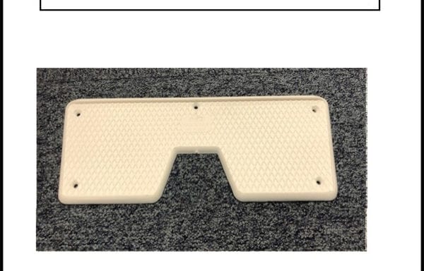 Outboard Transom Pad 270mm X 98mm White