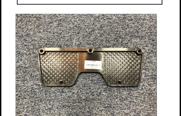 Outboard Rigid Transom Pad 250mm X 90mm Black