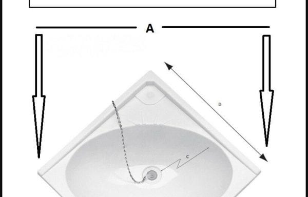 Corner Basin Sink 330 x 330mm with Waste