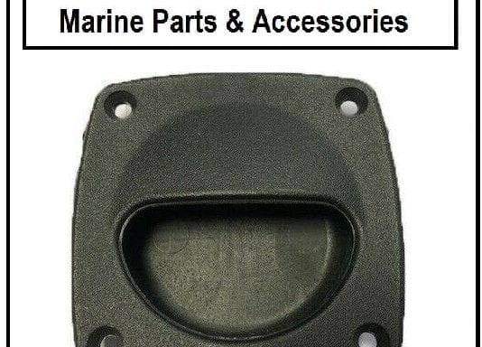 Round Hatch Pull Black Plastic