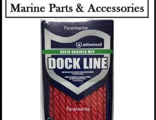 Red Braid MFP Dock Line Spliced Eye 10mm x 15ft