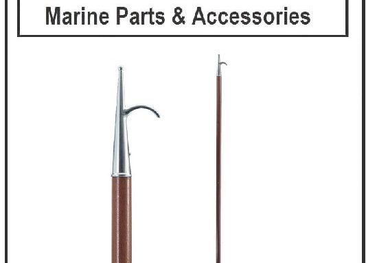 Trem Wooden Boat hook with Chrome Hook 1.8m