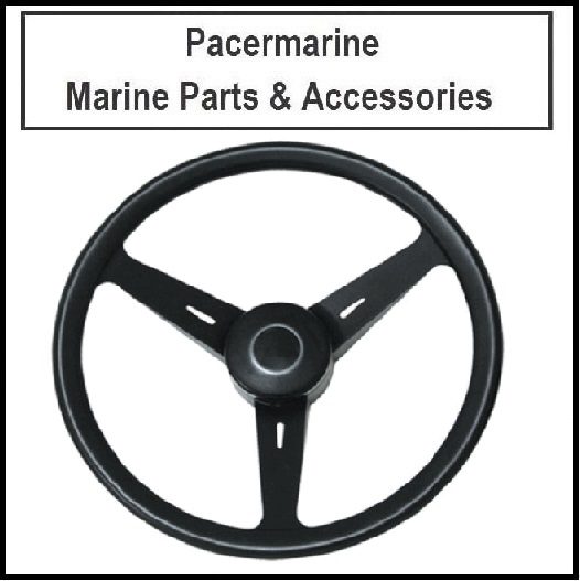 Classic Boat Steering Wheel Black 350mm Pacermarine