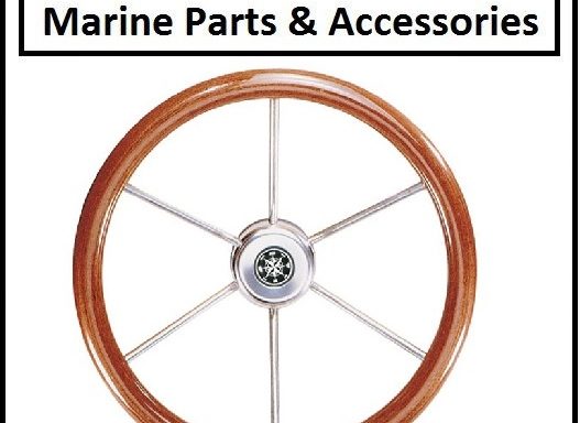 Stainless Steel Steering Wheel Mahogany 360mm