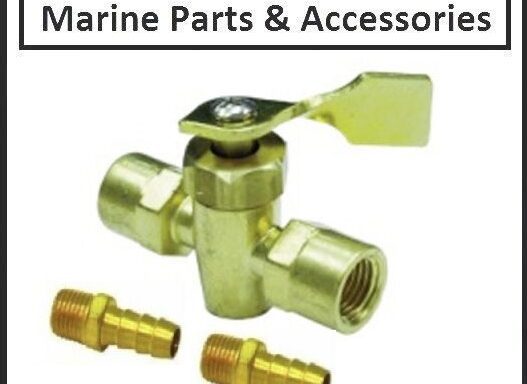 inline fuel tap shut off Valve Brass 1/4 NTP x 8mm Barbs