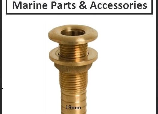 Thru-Hull Skin Bilge Fitting DZR 3/4″BSP 19mm Hose